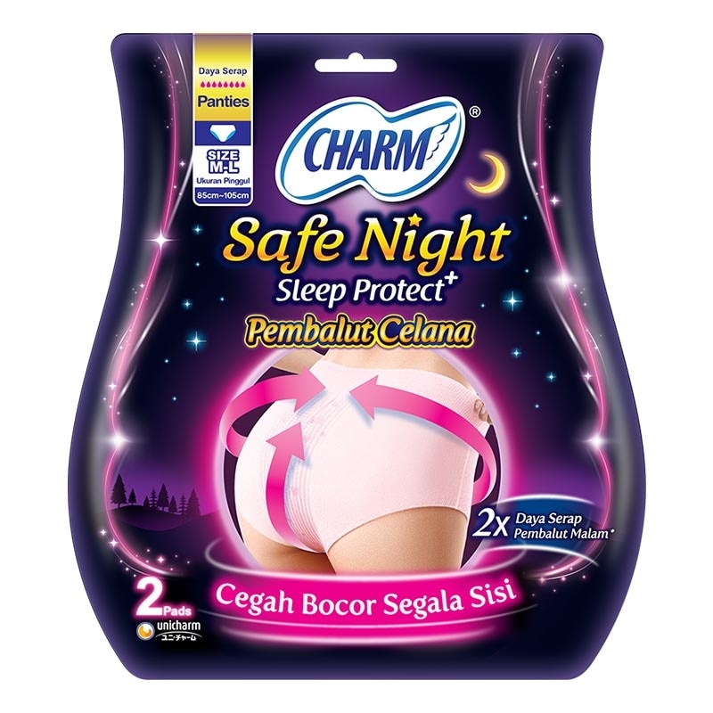 Safe Night Sleep Protect Pembalut Celana M L 2'S image