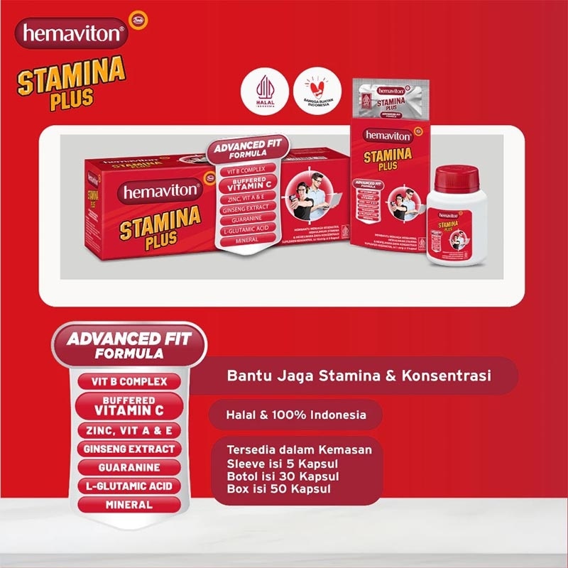 Stamina Plus Multivitamin Kapsul 30'S (Botol)