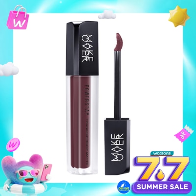 MAKE OVER - Make Over Powerstay Transferproof Matte Lip Cream P19 Plum Red 4.5g