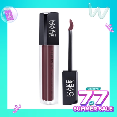 MAKE OVER Make Over Powerstay Transferproof Matte Lip Cream P19 Plum Red 4.5g