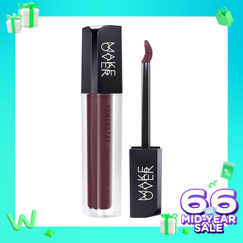 Make Over Powerstay Transferproof Matte Lip Cream P19 Plum Red 4.5g