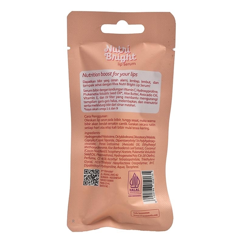 Nutri Bright Lip Serum Baby Peach 2.5ml