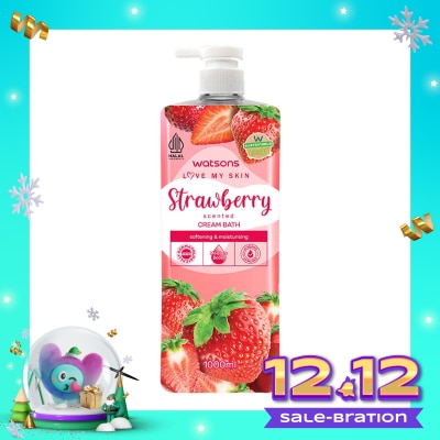 WATSONS Watsons Strawberry Scented Cream Bath 1000ml