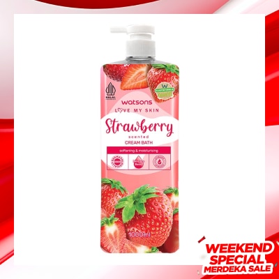 WATSONS Watsons Strawberry Scented Cream Bath 1000ml