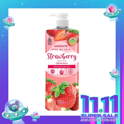 WATSONS Watsons Strawberry Scented Cream Bath 1000ml