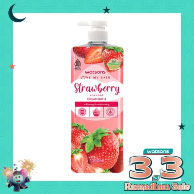 WATSONS Strawberry Scented Cream Bath 1000ml