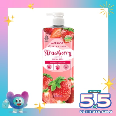 WATSONS - Strawberry Scented Cream Bath 1000ml