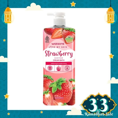 WATSONS Watsons Strawberry Scented Cream Bath 1000ml