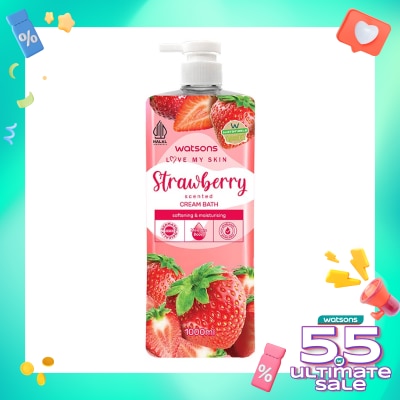 WATSONS Watsons Strawberry Scented Cream Bath 1000ml
