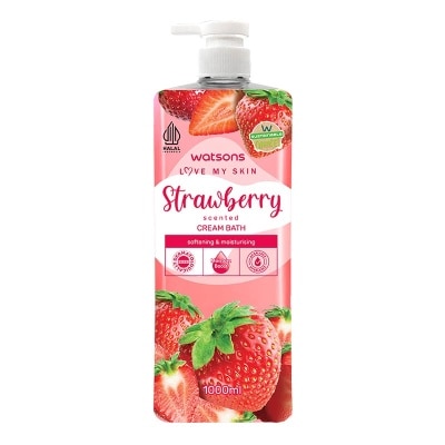 WATSONS Watsons Strawberry Scented Cream Bath 1000ml