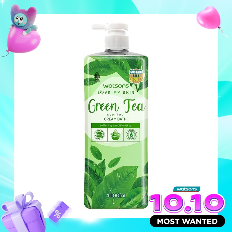 Watsons Green Tea Scented Cream Bath 1000ml image