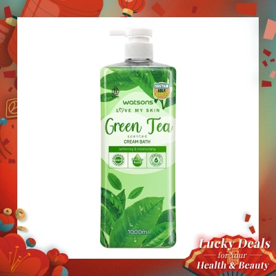 WATSONS Watsons Green Tea Scented Cream Bath 1000ml