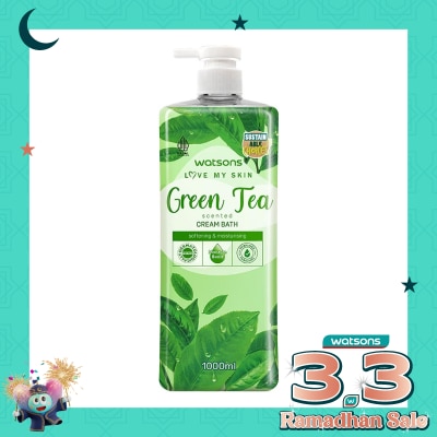 WATSONS Watsons Green Tea Scented Cream Bath 1000ml