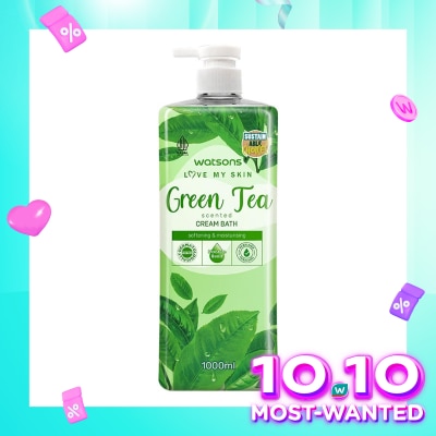 WATSONS Watsons Green Tea Scented Cream Bath 1000ml