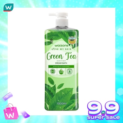 WATSONS Watsons Green Tea Scented Cream Bath 1000ml
