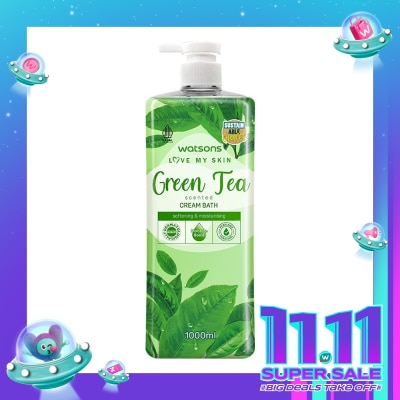 WATSONS Watsons Green Tea Scented Cream Bath 1000ml