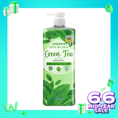 WATSONS Watsons Green Tea Scented Cream Bath 1000ml