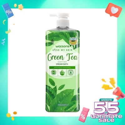 WATSONS Watsons Green Tea Scented Cream Bath 1000ml