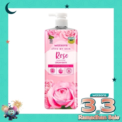 WATSONS Rose Scented Cream Bath 1000ml