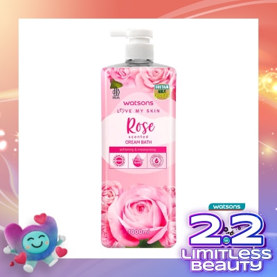 WATSONS Rose Scented Cream Bath 1000ml