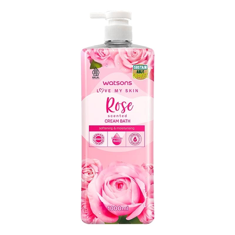 Watsons Rose Scented Cream Bath 1000ml