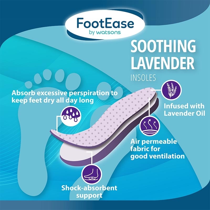 Footease by Watsons Soothing Lavender Insoles 1 Pair