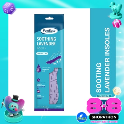 FOOTEASE BY WS - Footease by Watsons Soothing Lavender Insoles 1 Pair image