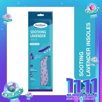 FOOTEASE BY WS Footease by Watsons Soothing Lavender Insoles 1 Pair
