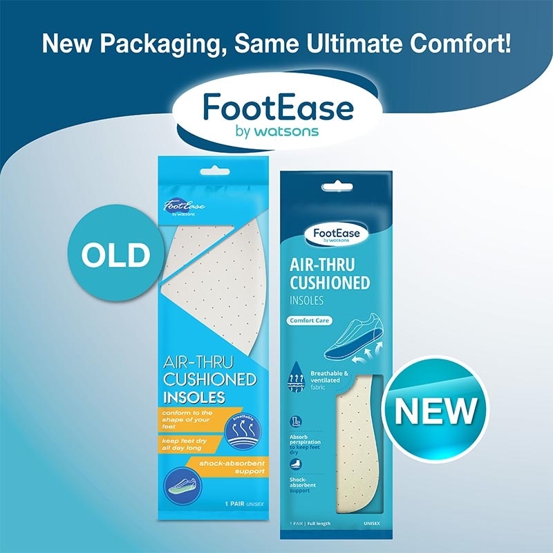 Footease by Watsons Air-Thru Cushioned Insoles 1 Pair