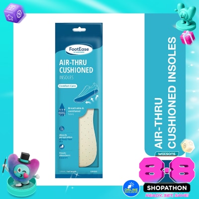 FOOTEASE BY WS - Footease by Watsons Air-Thru Cushioned Insoles 1 Pair image