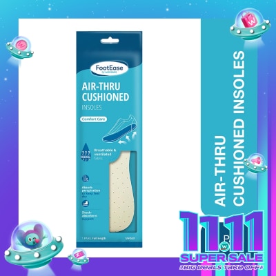 FOOTEASE BY WS Footease by Watsons Air-Thru Cushioned Insoles 1 Pair