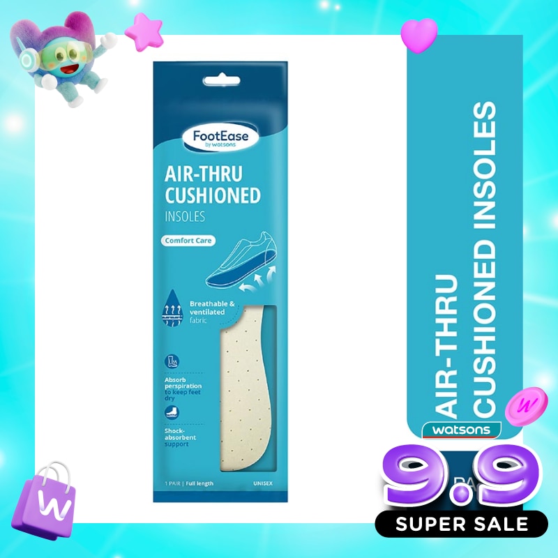 Footease by Watsons Air-Thru Cushioned Insoles 1 Pair image