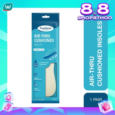 FOOTEASE BY WS Footease by Watsons Air-Thru Cushioned Insoles 1 Pair