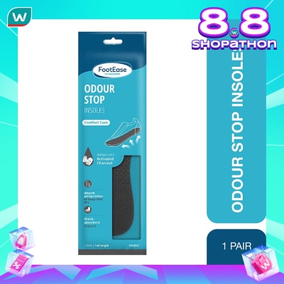 FOOTEASE BY WS Footease by Watsons Odour Stop Insoles 1 Pair