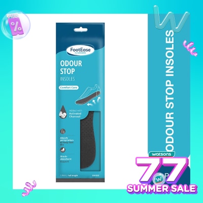 FOOTEASE BY WS Footease by Watsons Odour Stop Insoles 1 Pair