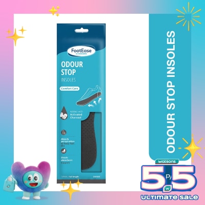 FOOTEASE BY WS - Footease by Watsons Odour Stop Insoles 1 Pair