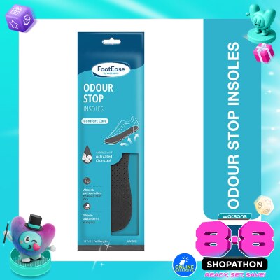 FOOTEASE BY WS - Footease by Watsons Odour Stop Insoles 1 Pair image