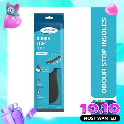 FOOTEASE BY WS Footease by Watsons Odour Stop Insoles 1 Pair image