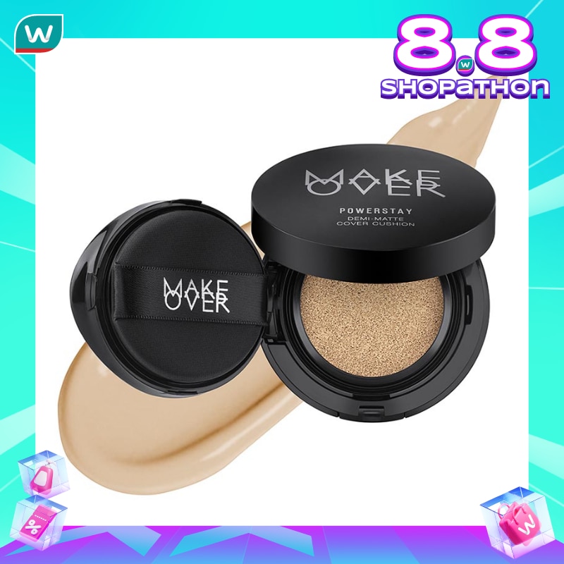 Make Over Powerstay Demi Matte Cover Cushion W20 Creme Ivory 15g