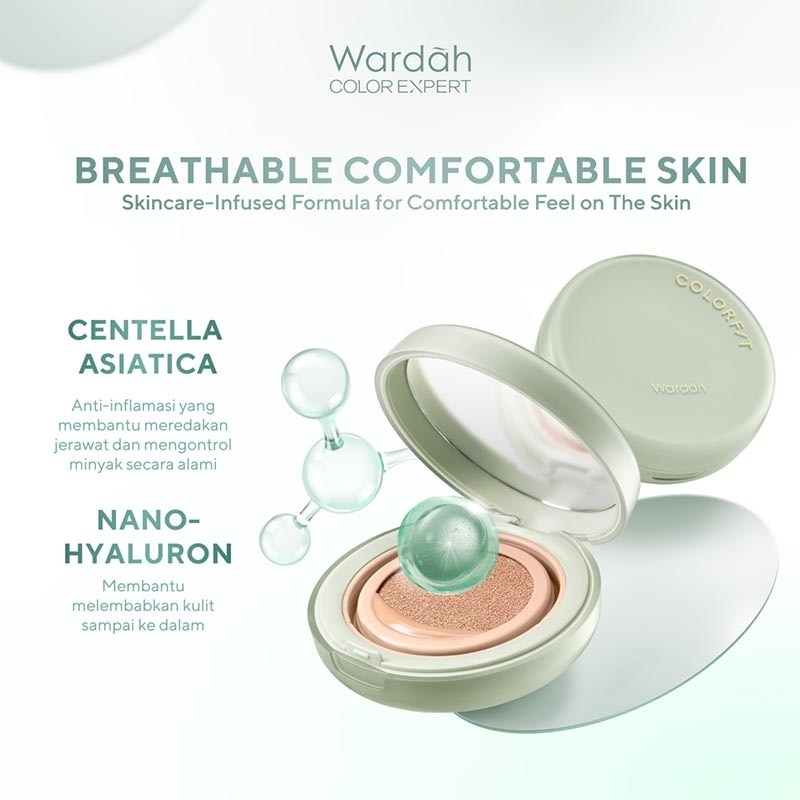 Wardah Colorfit 5D Blur Cloud Cushion 22N Light Ivory
