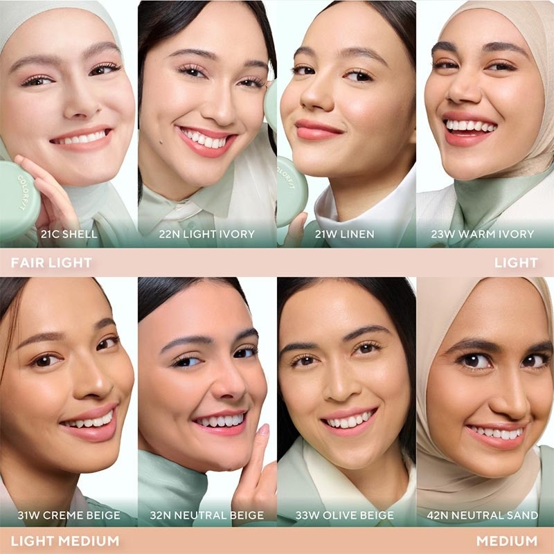 Wardah Colorfit 5D Blur Cloud Cushion 22N Light Ivory