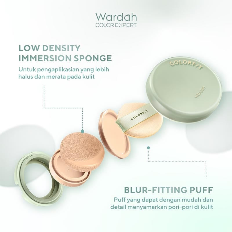 Wardah Colorfit 5D Blur Cloud Cushion 22N Light Ivory
