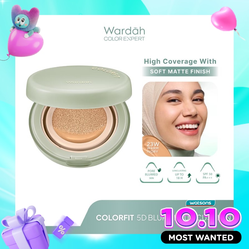 Wardah Colorfit 5D Blur Cloud Cushion 23W Warm Ivory image