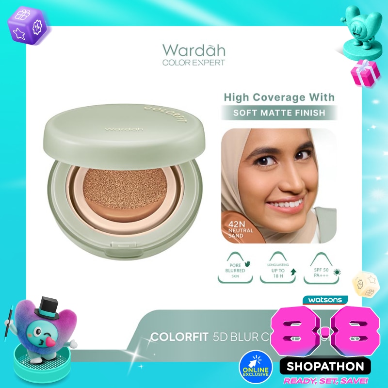 Wardah Colorfit 5D Blur Cloud Cushion 42N Neutral Sand image
