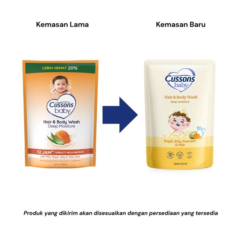 Cussons Baby Hair & Body Wash Deep Moisture Refill 375ml