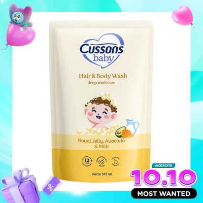 CUSSONS Cussons Baby Hair & Body Wash Deep Moisture Refill 375ml image