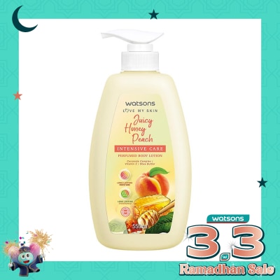WATSONS Watsons Juicy Honey Peach Intensive Care Perfurmed Body Lotion 550ml