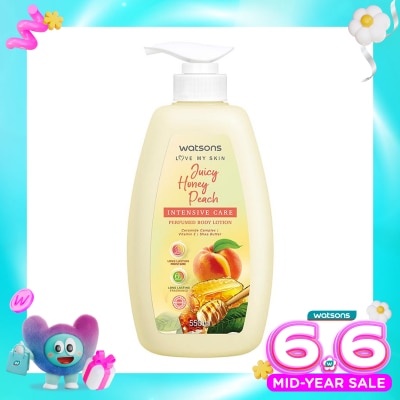 WATSONS - Watsons Juicy Honey Peach Intensive Care Perfurmed Body Lotion 550ml