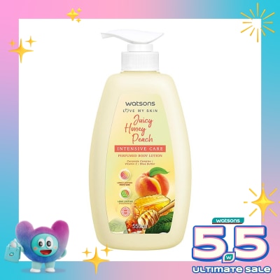 WATSONS - Watsons Juicy Honey Peach Intensive Care Perfurmed Body Lotion 550ml