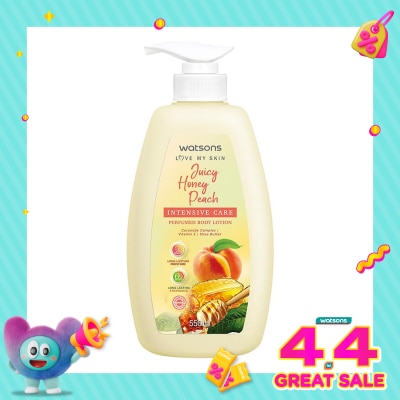 WATSONS - Watsons Juicy Honey Peach Intensive Care Perfurmed Body Lotion 550ml